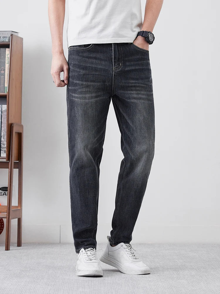 Men's Casual Jeans 2025 New Fashion Loose Tapered Pants Comfortable Personalized Vintage Male Clothes Denim Trousers