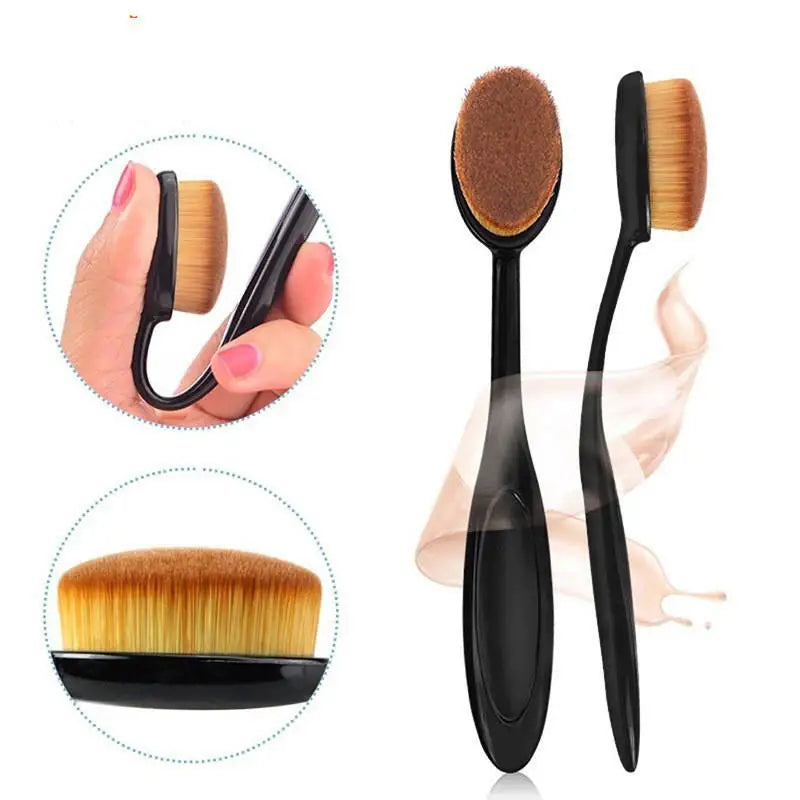 3/5 PCS Foundation Brush Toothbrush Shape Makeup Make Up Tools Get Fast Even Application of Creams and Powders Cosmnetic