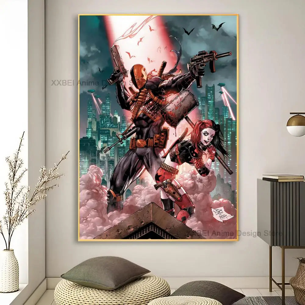 Décoration murale moderne pour la maison, affiches et autocollants H-Harley Cool Quinns, pour chambre à coucher, salle d'activités, bar, art mural à suspendre, peinture décorative