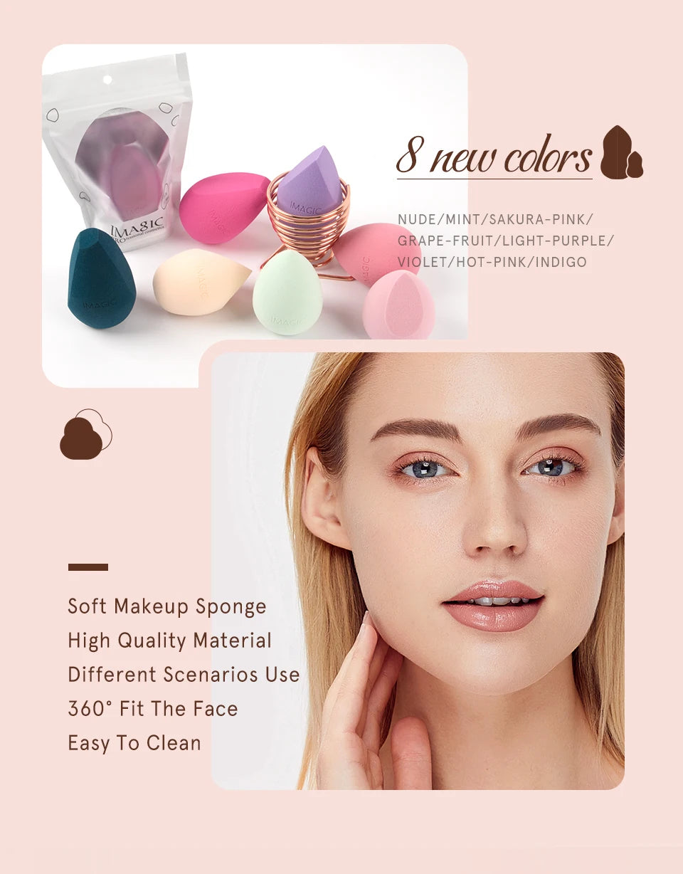 IMAGIC Sponge Makeup Tool Foundation Blush Base Makeup Makeup Smooth And Evenly Compliant Beginner Makeup Sponge  Cosmeticos