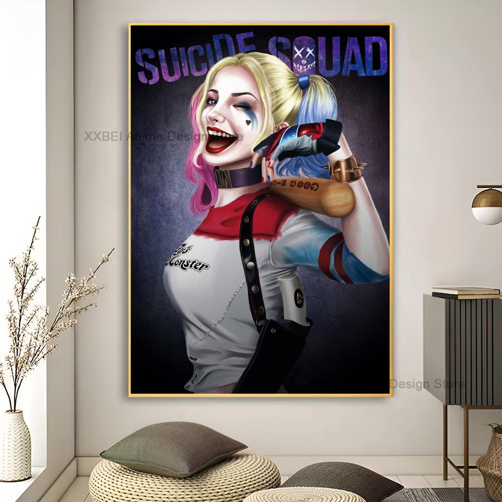 Décoration murale moderne pour la maison, affiches et autocollants H-Harley Cool Quinns, pour chambre à coucher, salle d'activités, bar, art mural à suspendre, peinture décorative
