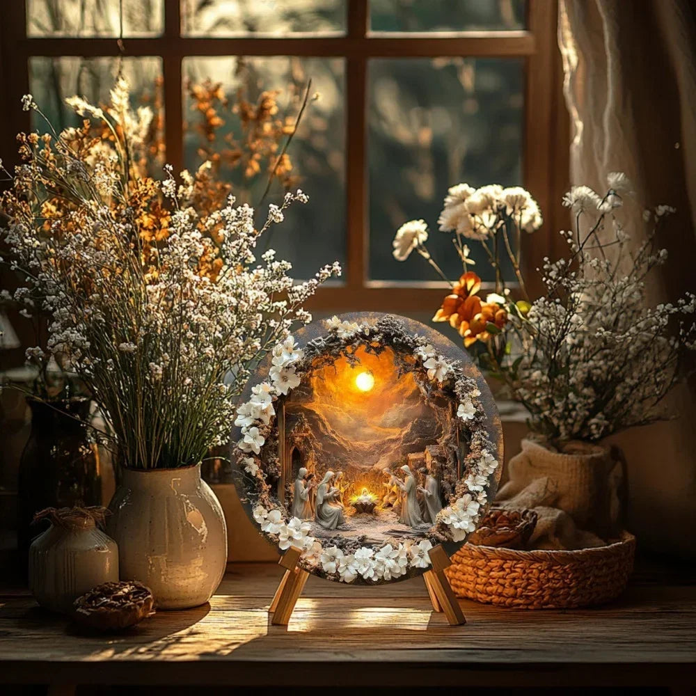 The Metal Wall Art of Classic Nativity: A Vintage Religious Scene Display, Weather-Resistant, Beautifying The Home Living Space