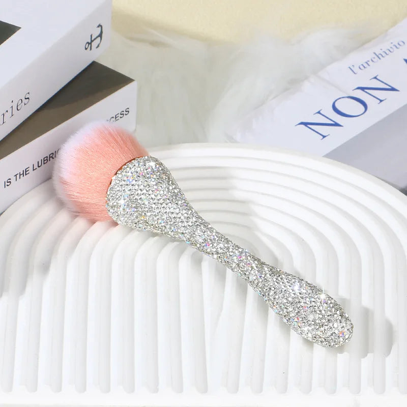 Rhinestone Nail Dust Brush Makeup Brush Large Face Powder Makeup Brushes Dust Powder Foundation Makeup Brush For Nail Makeup Too