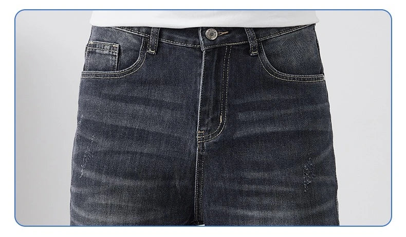 Men's Casual Jeans 2025 New Fashion Loose Tapered Pants Comfortable Personalized Vintage Male Clothes Denim Trousers