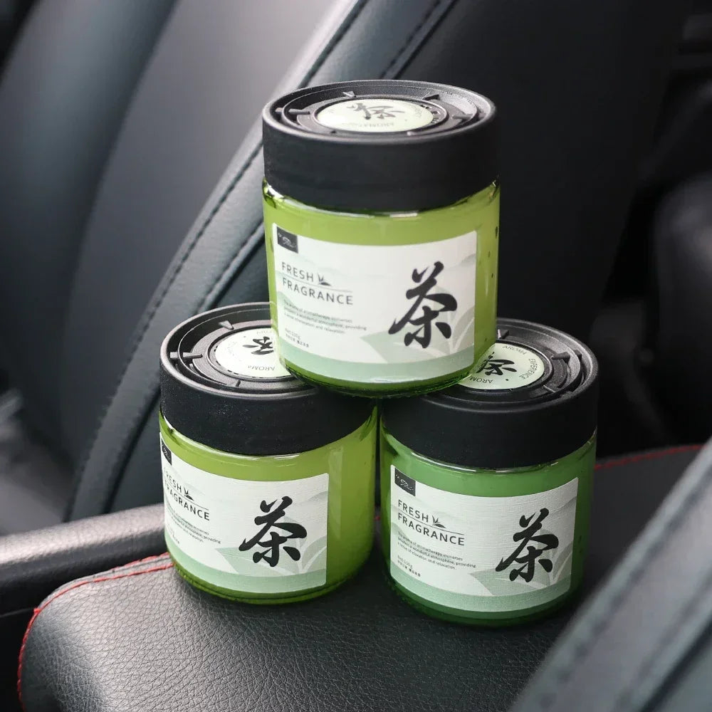 Car Aromatherapy Solid Balm Long Lasting Fragrance Car Dashboard Cup Groove Tea Aroma Ornament Interior Deodorant Air Freshener