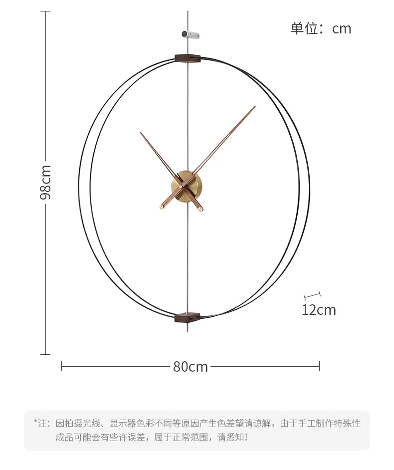Interior Art Mural Wall Clocks Modern Round Fashion Design Wall Watch Nordic Restaurant Relogio De Parede Living Room Decoration