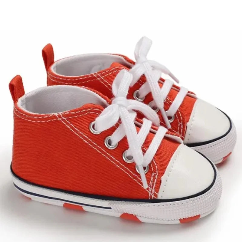 Chaussures bébé garçon fille, baskets classiques en toile décontractées, semelle souple, antidérapantes, pour nouveau-né, premier pas, D2486