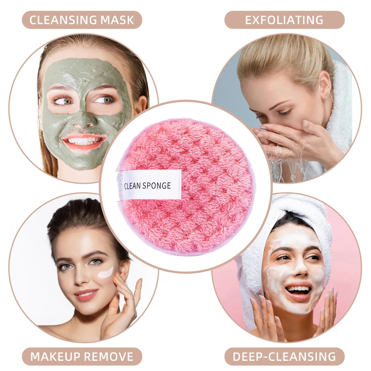 19pcs Makeup Puff and Sponge Set Makeup Tool Set Makeup Sponge Triangle Puff Finger Puff  Headband Wristband Makeup remover Puff