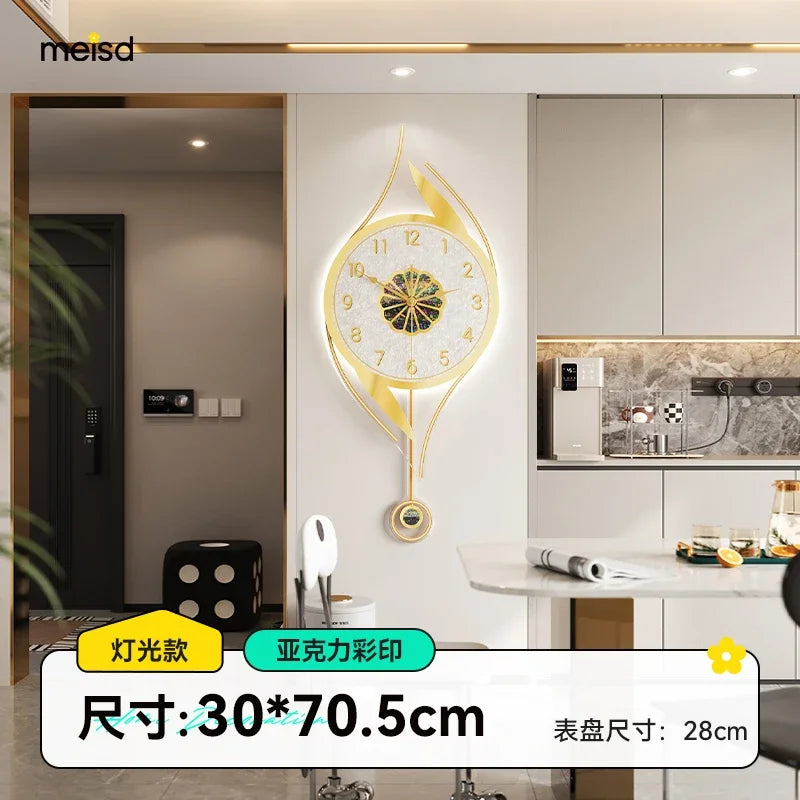 Art Mural Wall Clocks Led Modern Interior Luxury Restaurant Minimalist Wall Watch Large Nordic Fashion Horloge Room Decorations