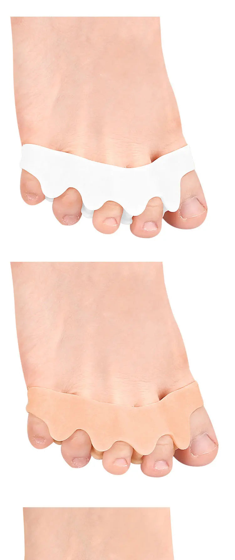 1 Pair Silicone Toe Separator Bunion Corrector Hammer Toe Corrector Soft Silicone Material for Toe Separation Foot Care Tool