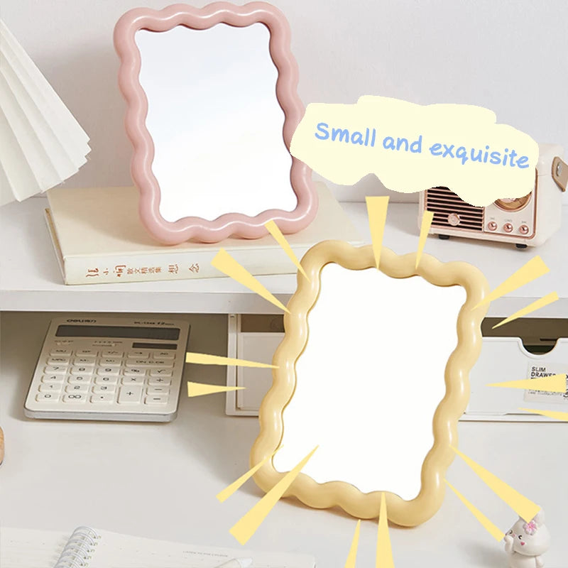 Irregular Makeup Mirrors Desktop Makeup Mirror Ins Cloud Makeup Mirror Aesthetic Room Decor Woman Makeup Supplies