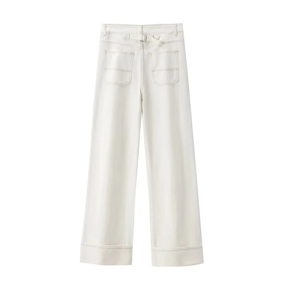 New Women's Clothing Versatile, Fashionable, High Waist, Design Sense, Slim Curled Hem, Jeans for Women