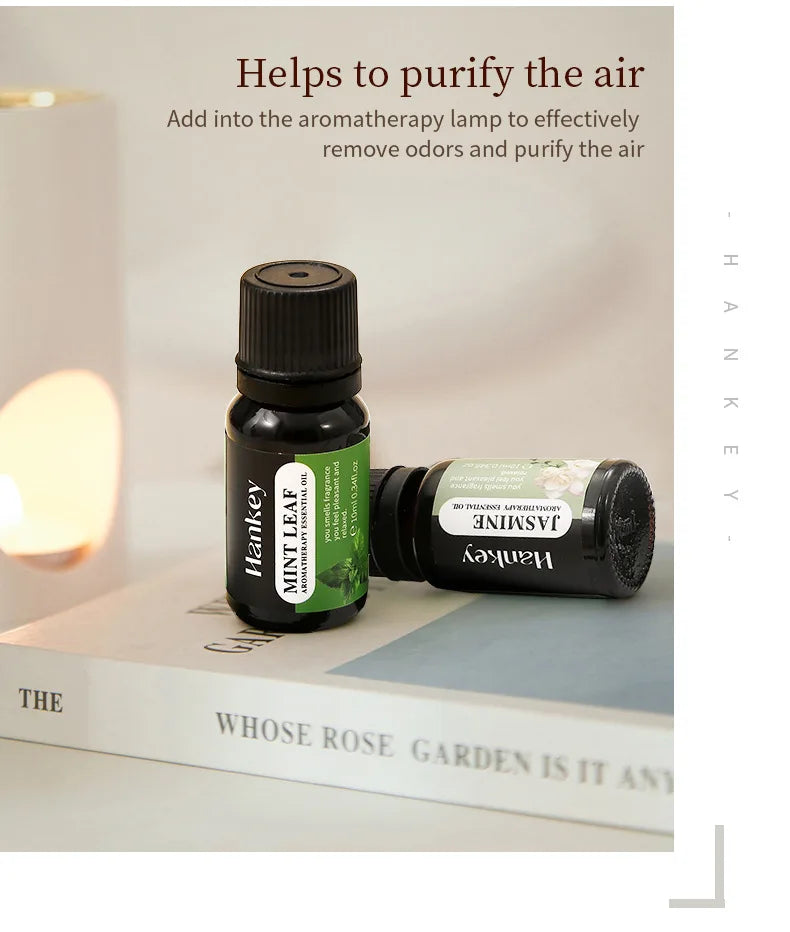 14 Lezzet 10ml Aroma Difüzör Hava Nemlendirici Ev Suda Çözünür Portakal Vanilya Gül Lavanta Koku Yağı için Esansiyel Yağlar