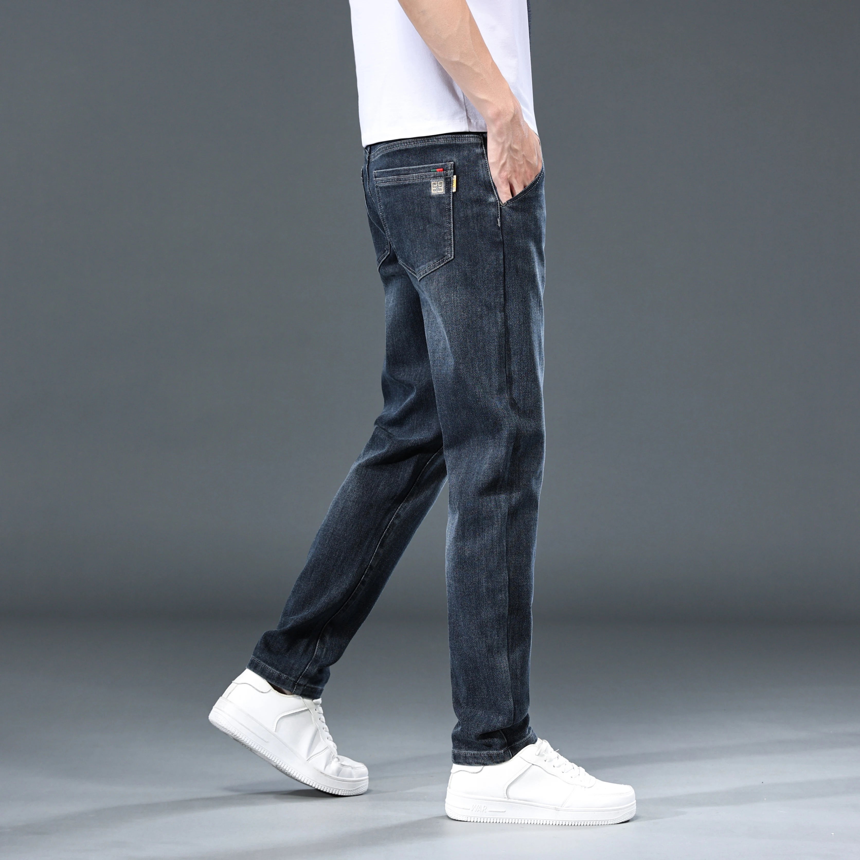 2025 New Men's Loose (Slightly Stretchy) Jeans, Casual And Versatile, High And Slim Straight Leg Pants That Can be Worn All Year