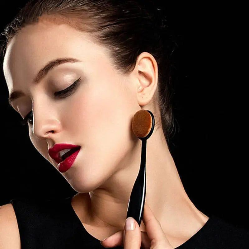 3/5 PCS Foundation Brush Toothbrush Shape Makeup Make Up Tools Get Fast Even Application of Creams and Powders Cosmnetic