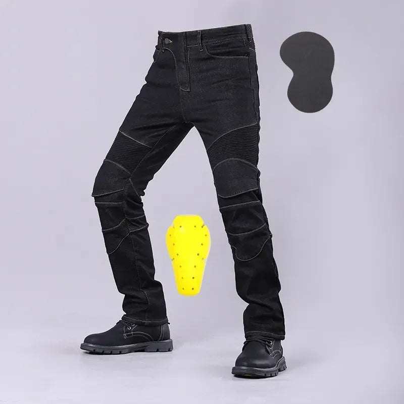 Men's Motorcycle Riding Jeans Pants, Anti-Skid Abrasion Resistant All-Weather Classic Fit Race-Ready Biker Gear