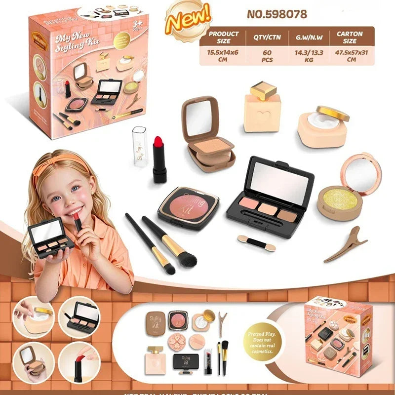 Kids Washable Make Up Makeup Kit for Girl,Pretend Play Cosmetics Toy Simulation Makeup Toys,Play Real Makeup Girls Toys Gift