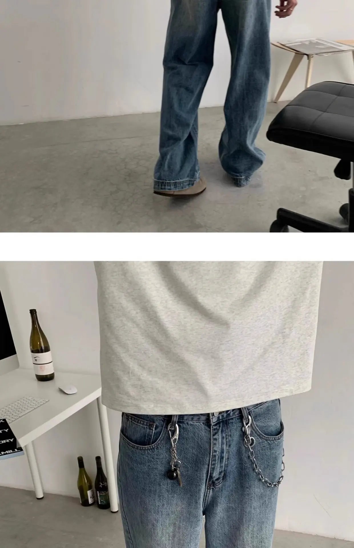 Mens Baggy Jeans for Men Women Y2k Skater Vintage Plain Pants 2025 Casual Wide Leg Jeans Loose Fit Denim Hip Hop Jeans for men
