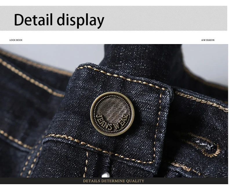 New Men Classic Jeans Jean Homme Pantalones Hombre Men Mannen Soft Black Biker Masculino Denim Overalls Mens Pants Size 30-38
