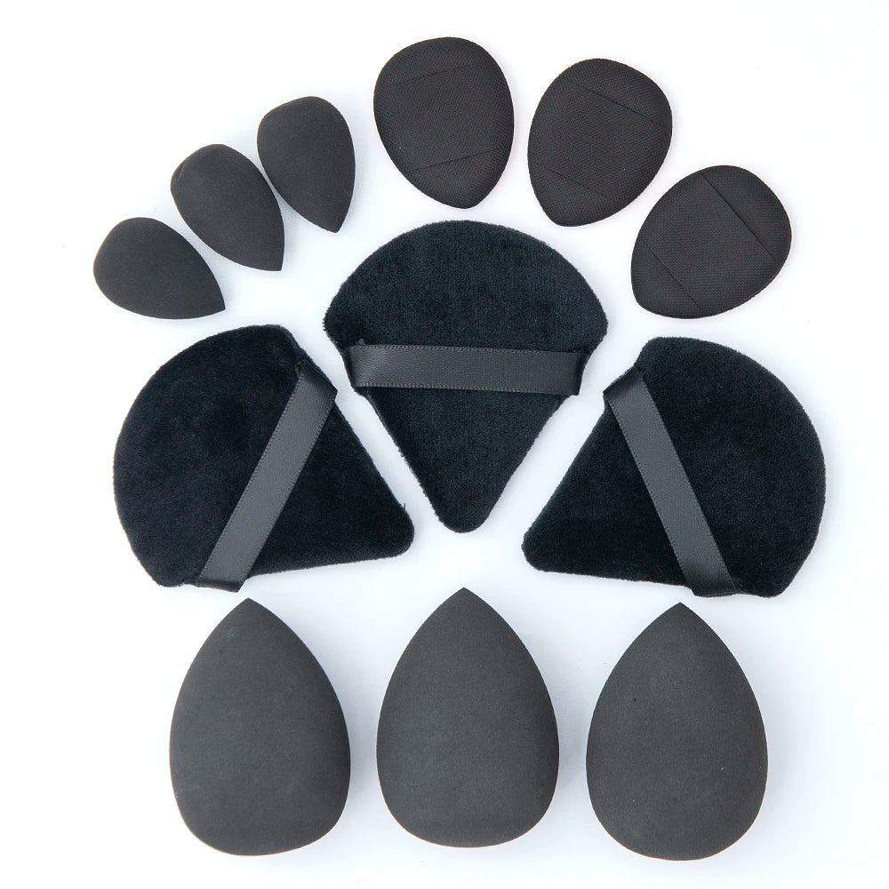 12PCS Makeup Tool Set Size Size Giant Soft Makeup Egg Makeup Powder Suitable for Base Makeup Corner Makeup Setting Novice Makeup