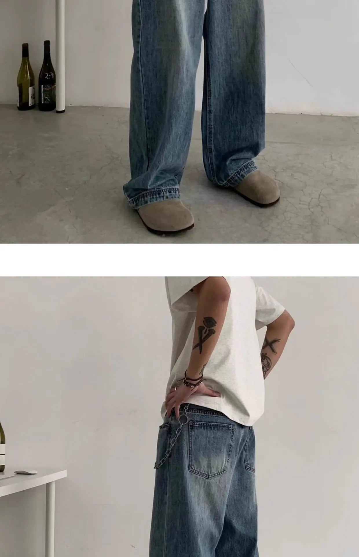 Mens Baggy Jeans for Men Women Y2k Skater Vintage Plain Pants 2025 Casual Wide Leg Jeans Loose Fit Denim Hip Hop Jeans for men