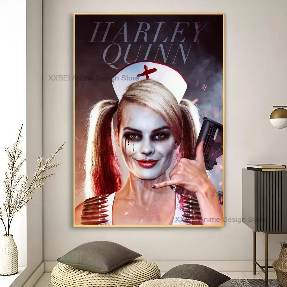 Décoration murale moderne pour la maison, affiches et autocollants H-Harley Cool Quinns, pour chambre à coucher, salle d'activités, bar, art mural à suspendre, peinture décorative