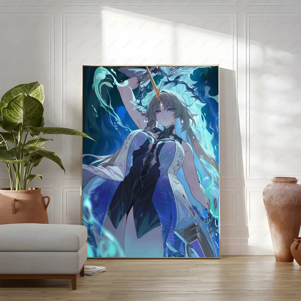 Affiche murale Wuwa Cartethyia Girl, peinture, étude, décoration d'intérieur nordique