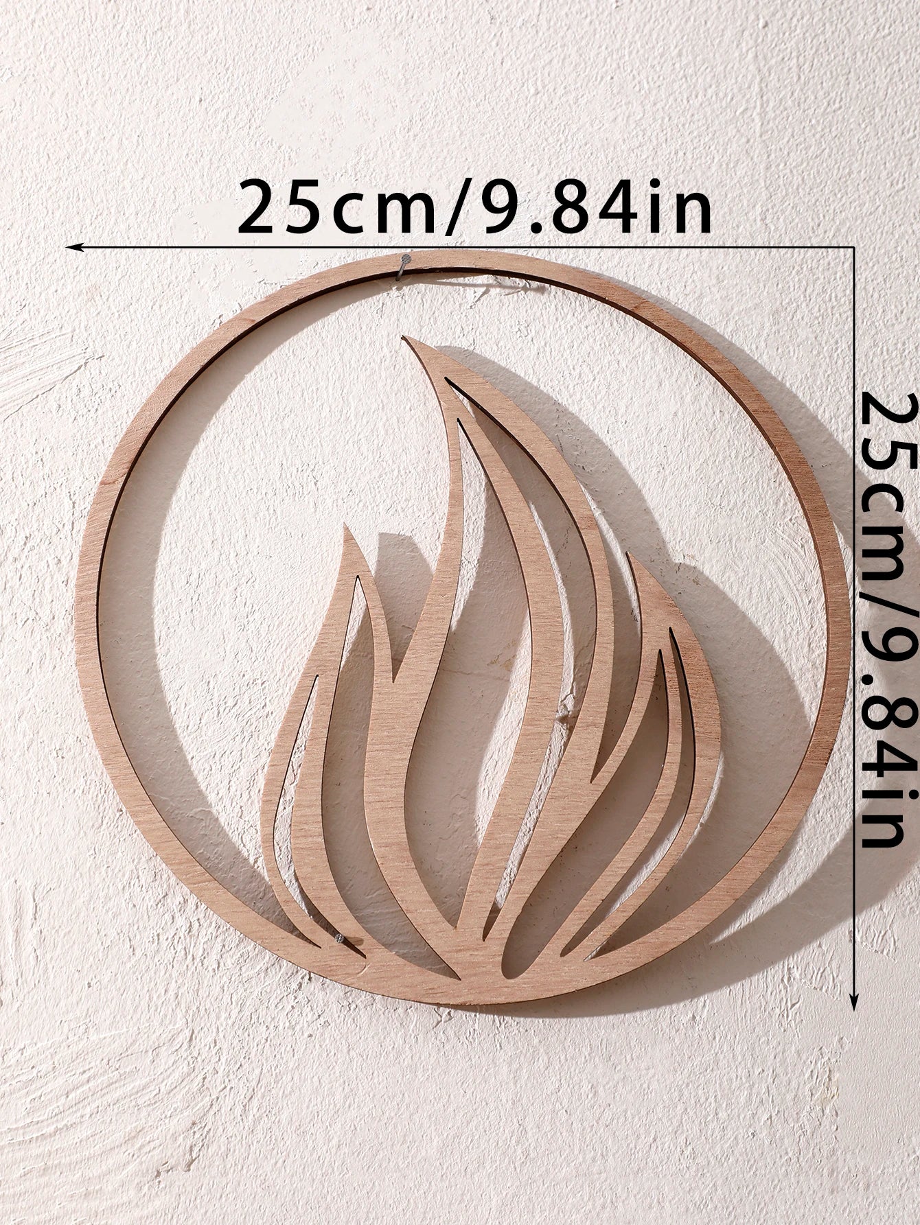 Décoration murale en bois naturel - Éléments de design (feu, eau, terre, air) Décoration murale suspendue en bois Accent mural bohème