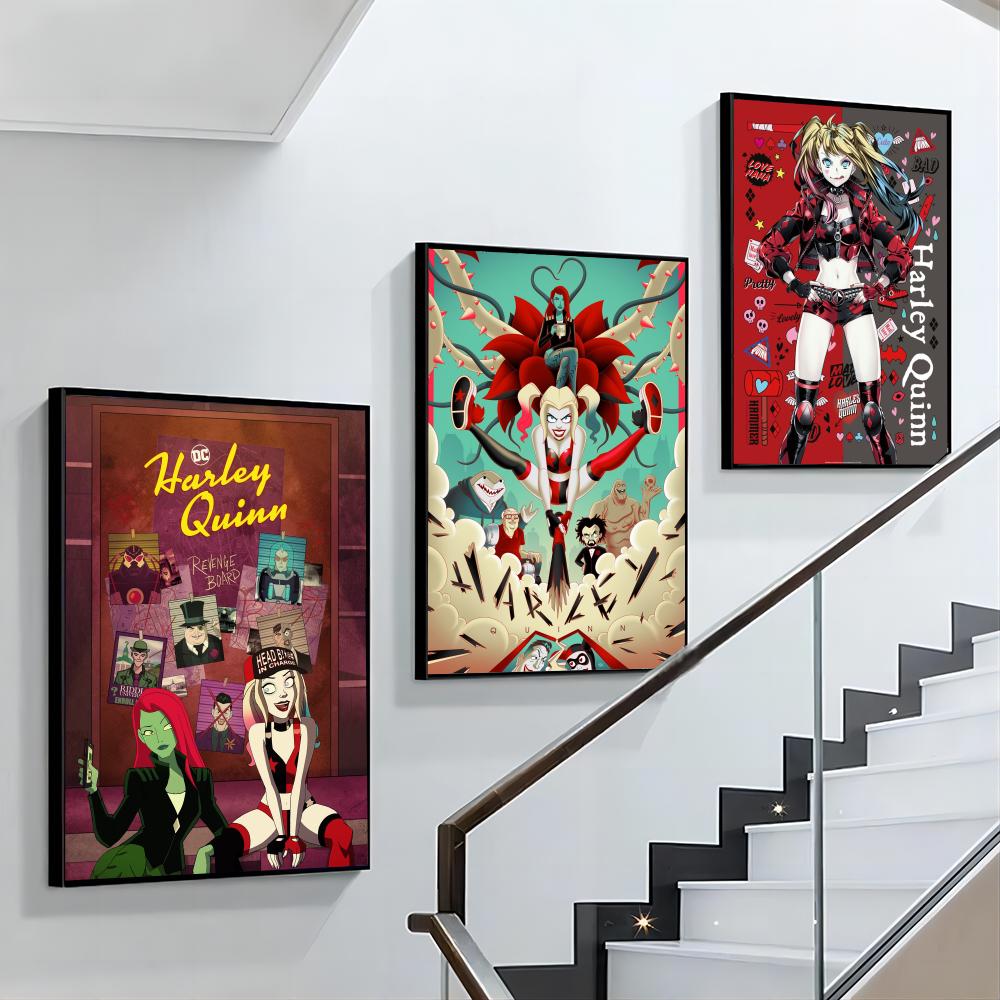 Décoration murale moderne pour la maison, affiches et autocollants H-Harley Cool Quinns, pour chambre à coucher, salle d'activités, bar, art mural à suspendre, peinture décorative
