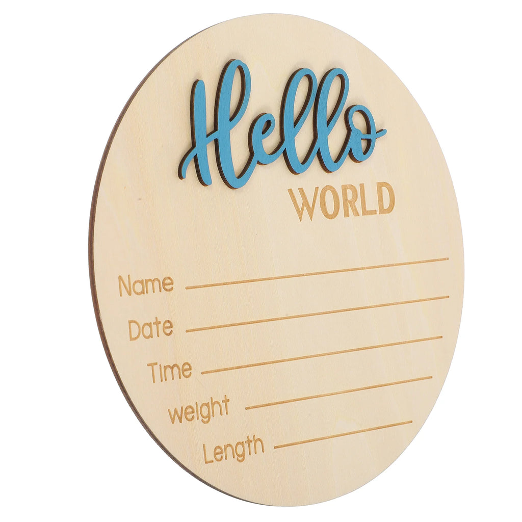 Baby Birth Announcement Sign Newborn Name Sign Baby Photography Prop Wooden Birth Announcement Sign