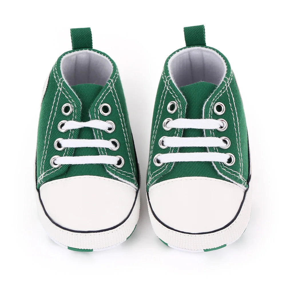 Chaussures bébé garçon fille, baskets classiques en toile décontractées, semelle souple, antidérapantes, pour nouveau-né, premier pas, D2486