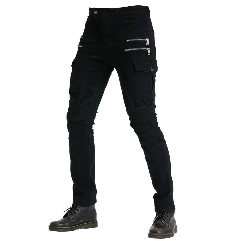 Motorcycle Riding Jeans Pants Men's Workwear Multi-Pocket Motocross Pants Outdoor Fall Protection Moto Trousers CE Protective