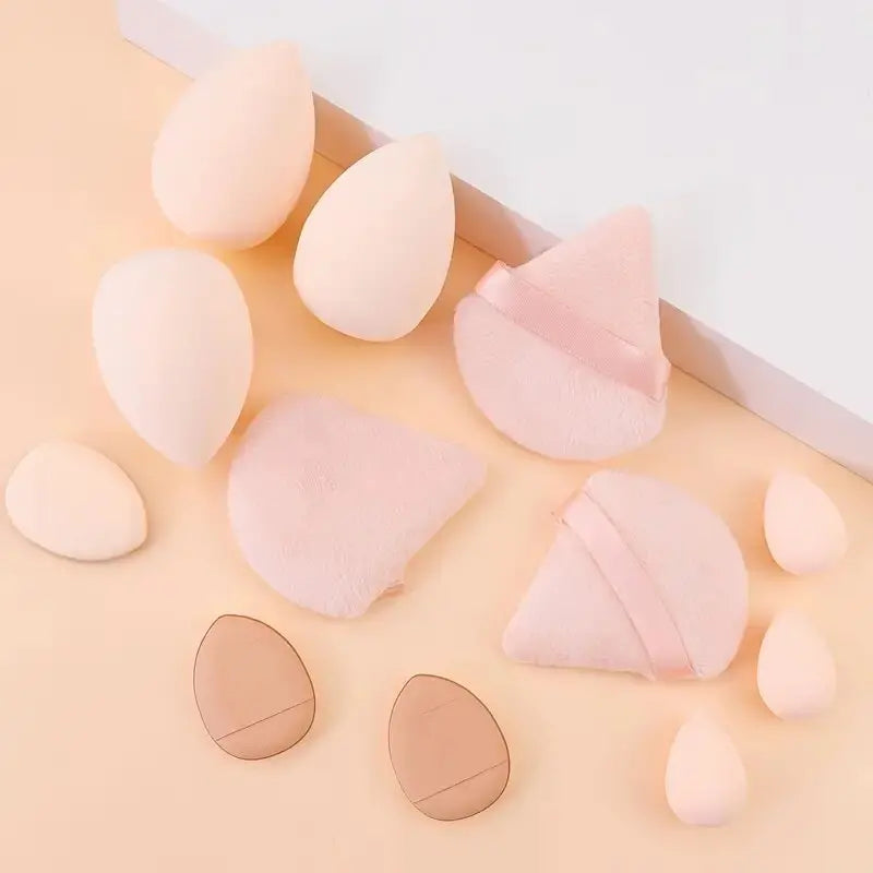 12pcs Makeup Tool Set Size Size Giant Soft Makeup Egg Makeup Powder Suitable for Base Makeup Corner Makeup Setting Novice Makeup