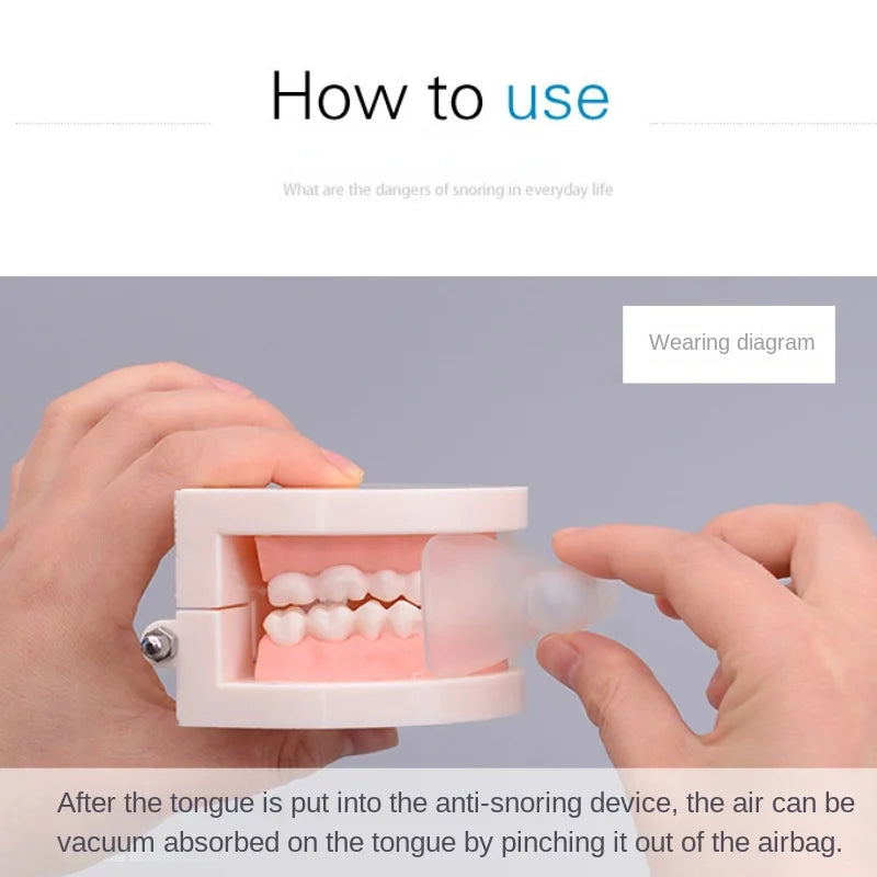 1pc Anti Snoring Mouthpiece Device Tongue Stopper Medical Silicone Sleep Guard Stopper Tongue Retain Breathing Aid Snore Apnea