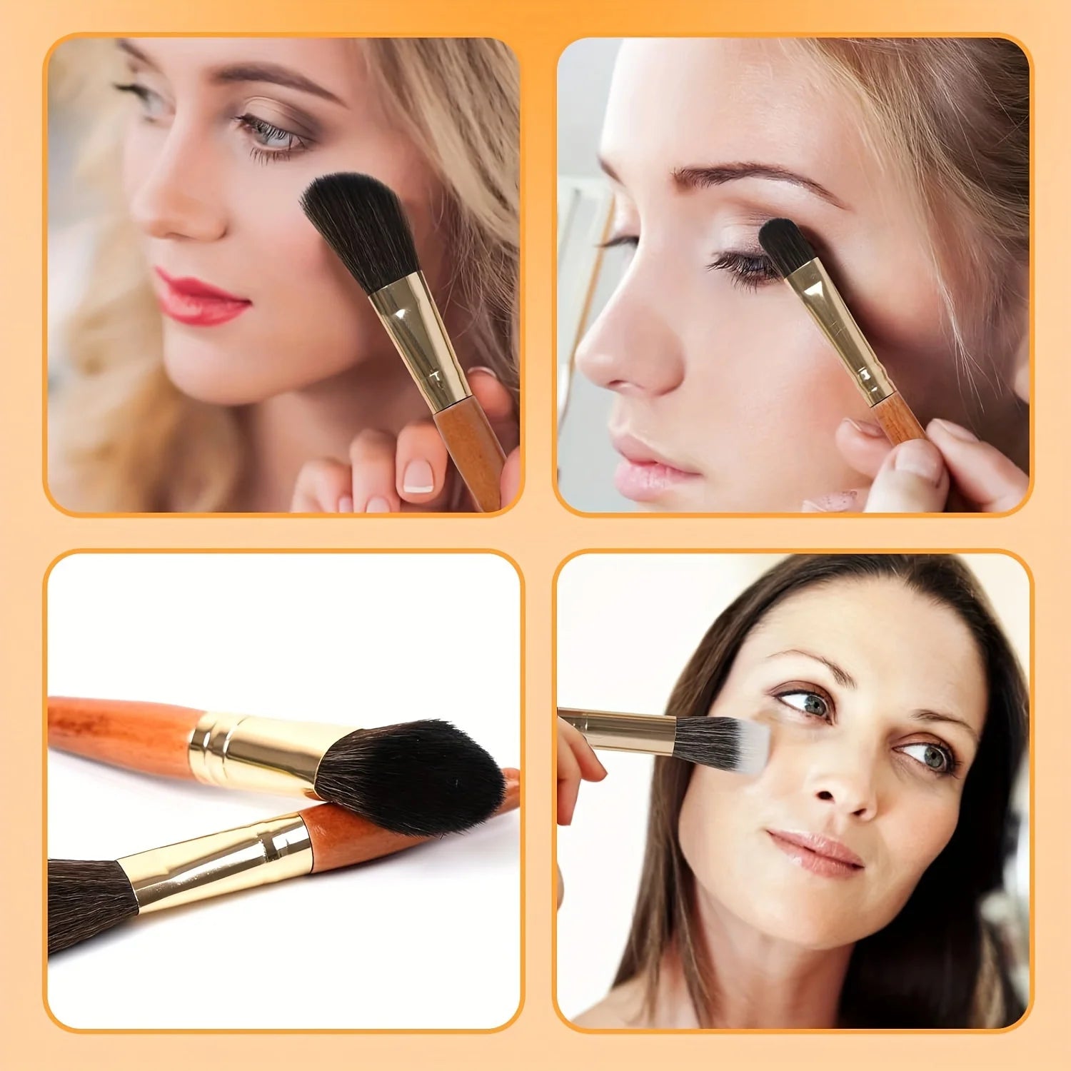 Ensemble de 13 pinceaux de maquillage, pinceau de maquillage portable, pinceau à paupières, pinceau à blush en poudre super doux, outil de maquillage