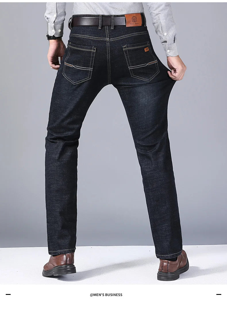 New Men Classic Jeans Jean Homme Pantalones Hombre Men Mannen Soft Black Biker Masculino Denim Overalls Mens Pants Size 30-38