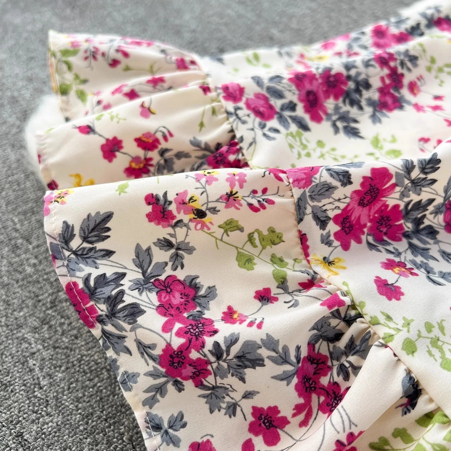 YuooMuoo Vacation Fashion Flower Print Chiffon Summer Dress Sexy Off Shoulders Elastic Waist Big Swing Long Dress Beach Vestidos