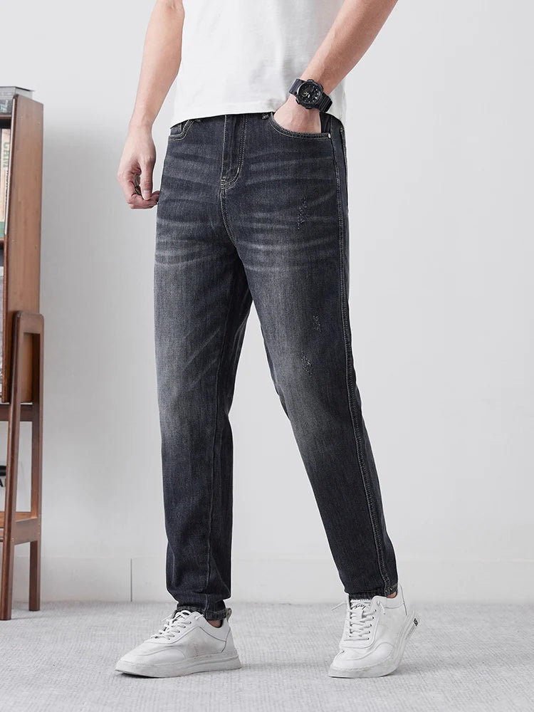 Men's Casual Jeans 2025 New Fashion Loose Tapered Pants Comfortable Personalized Vintage Male Clothes Denim Trousers