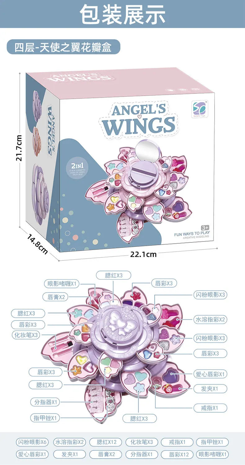 Children'S Cosmetics Toy Set Girl Makeup Box Playing House Toys Girl Makeup Princess Makeup Box Children'S Simulated Makeup Tool
