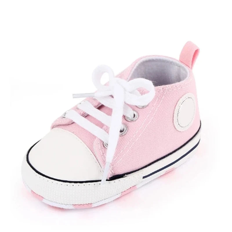 Chaussures bébé garçon fille, baskets classiques en toile décontractées, semelle souple, antidérapantes, pour nouveau-né, premier pas, D2486