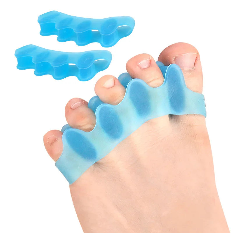 1 Pair Silicone Toe Separator Bunion Corrector Hammer Toe Corrector Soft Silicone Material for Toe Separation Foot Care Tool