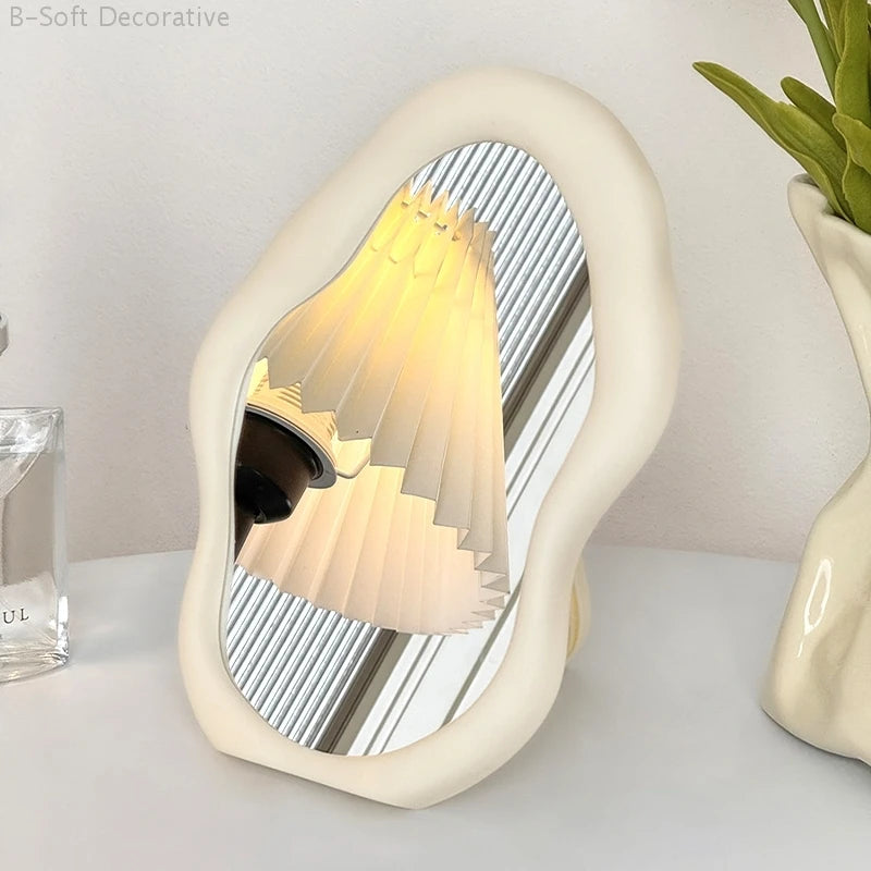 Irregular Makeup Mirrors Desktop Makeup Mirror Ins Cloud Makeup Mirror Aesthetic Room Decor Woman Makeup Supplies