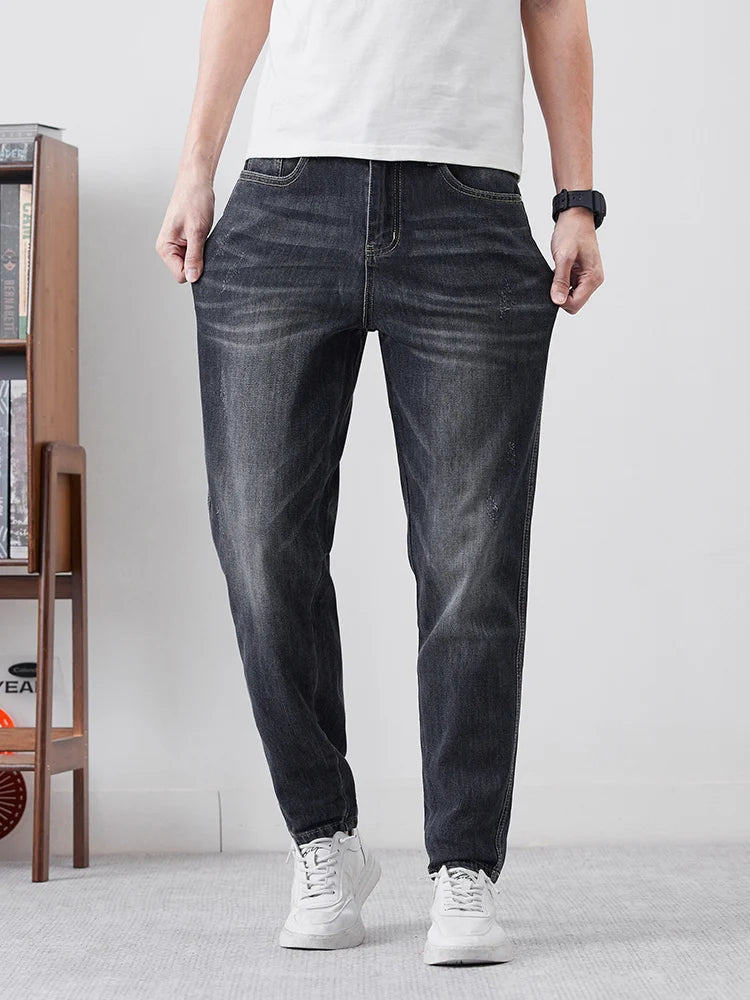 Men's Casual Jeans 2025 New Fashion Loose Tapered Pants Comfortable Personalized Vintage Male Clothes Denim Trousers