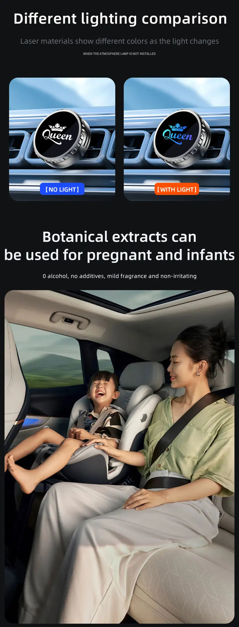Cologne Car Air Outlet Aromatherapy Solid Fragrance Diffuser Accessories Car Air freshener Dual-purpose vent clip and charm