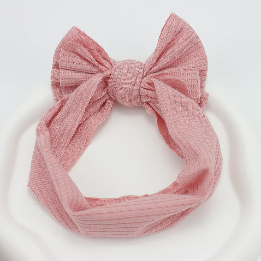 3Pcs/Lot Knit Baby Headband Bow Newborn Elastic Soft Nylon Headbands For Baby Girl Turban Infant Hair Accessories Kids Headwear