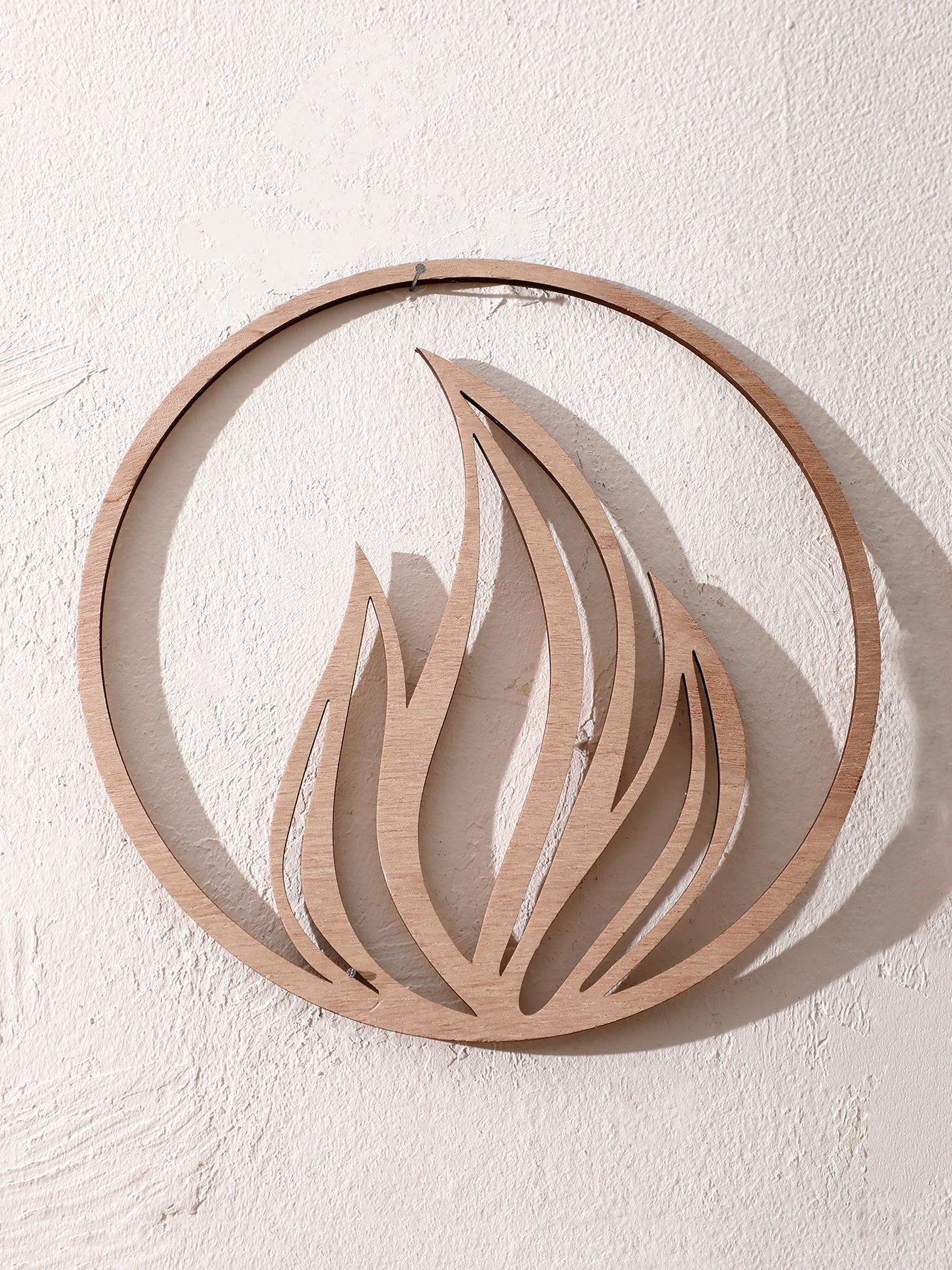 Décoration murale en bois naturel - Éléments de design (feu, eau, terre, air) Décoration murale suspendue en bois Accent mural bohème