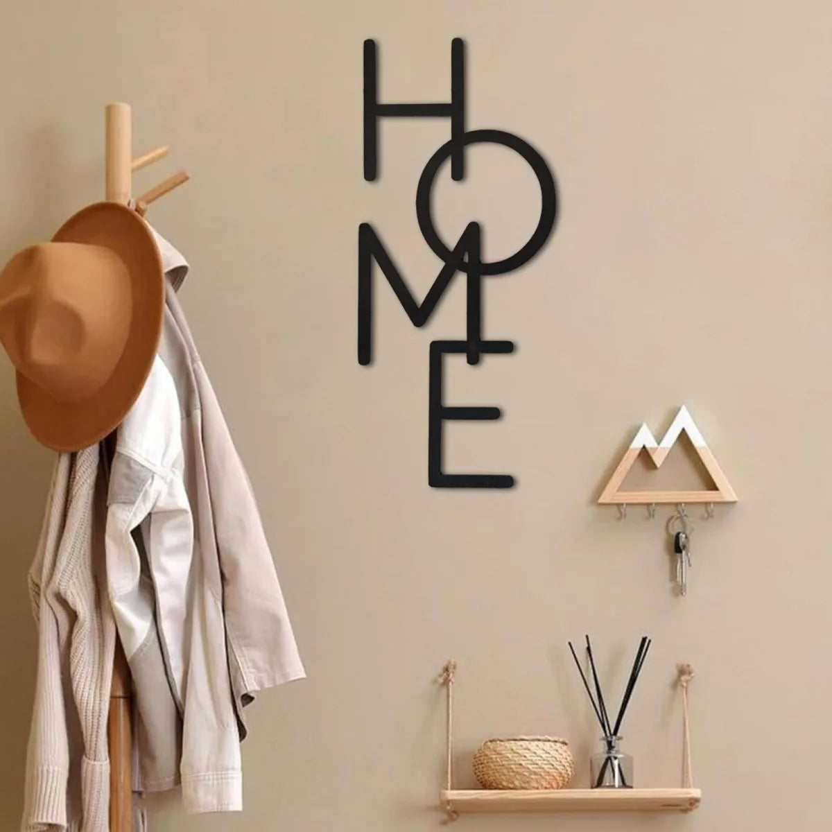 Panneau mural en bois « Home », décoration rustique artisanale, décoration murale de salon de ferme, cadeau de pendaison de crémaillère ou de mariage