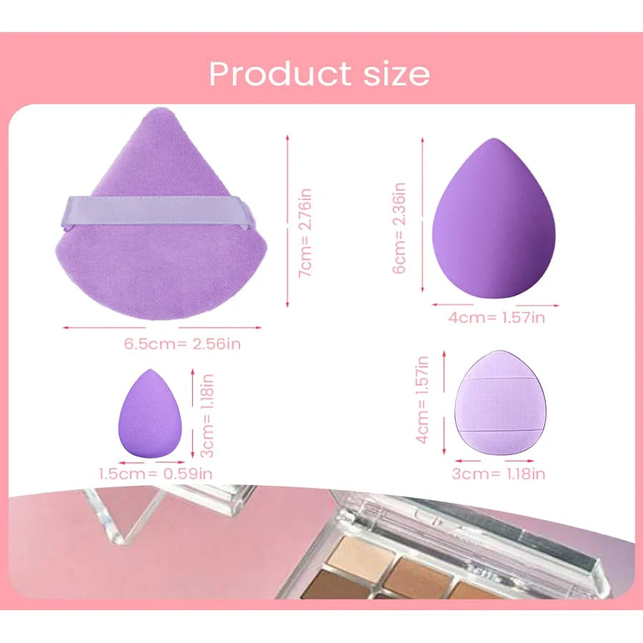 12pcs Makeup Tool Set Size Size Giant Soft Makeup Egg Makeup Powder Suitable for Base Makeup Corner Makeup Setting Novice Makeup