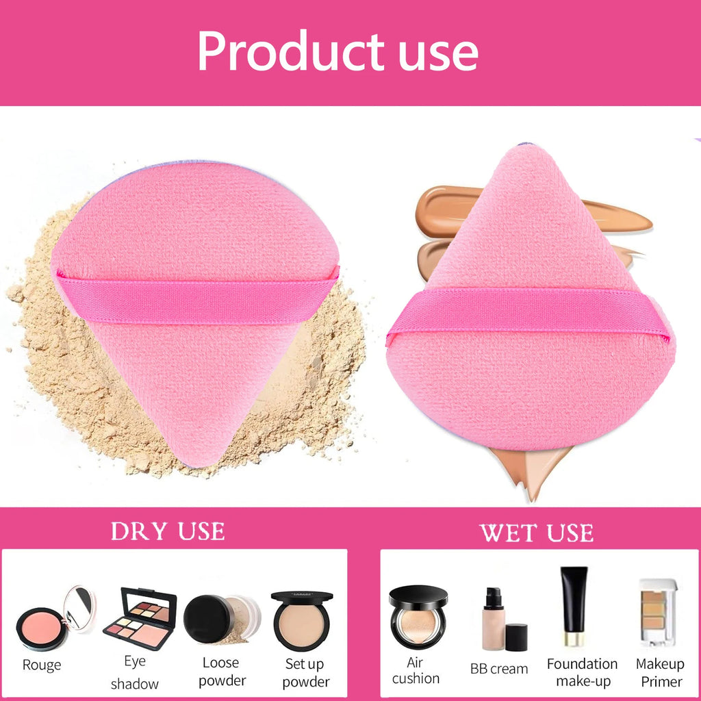 19pcs Makeup Puff and Sponge Set Makeup Tool Set Makeup Sponge Triangle Puff Finger Puff  Headband Wristband Makeup remover Puff