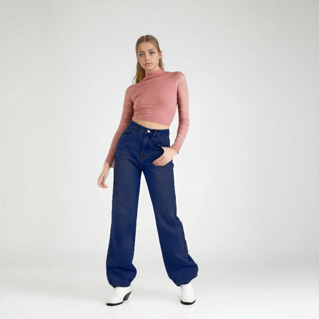 Women's High Waist Washed Women's Jeans Fashionable Versatile Straight Leg Pants Jeans Women Jean Pants Women Jeans Women 2025